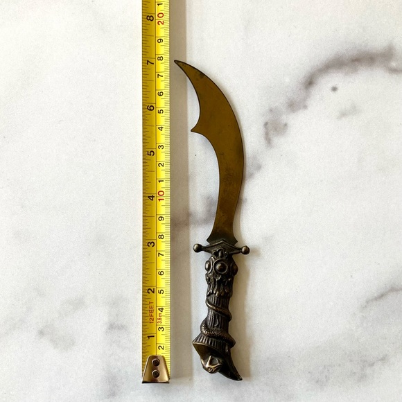 🐍 Vintage Brass Letter Knife Opener with SNAKE 🐍 - Picture 5 of 5